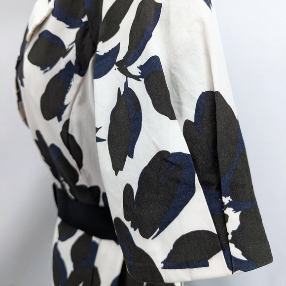 Size XS (2) Simply Vera Wang White Black Floral Formal Retro Blazer Jacket Coat - Picture 6 of 16